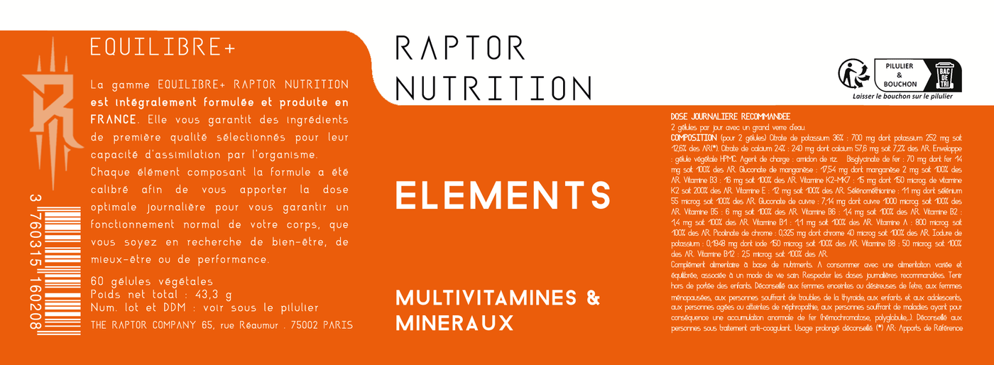 ELEMENTS - Multivitamines & Minéraux