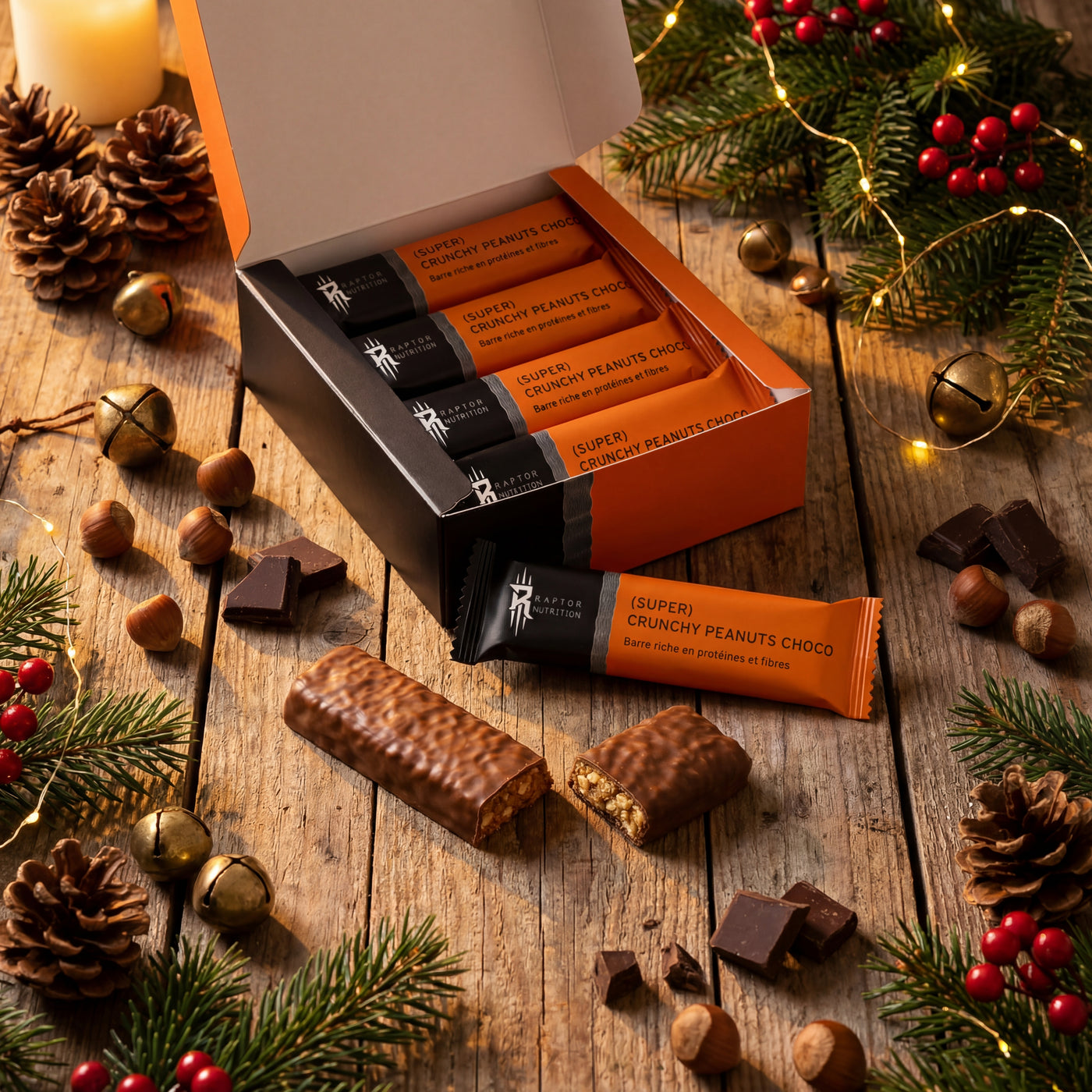 (Super) Crunchy Peanuts Choco - 12 Barres Protéinées