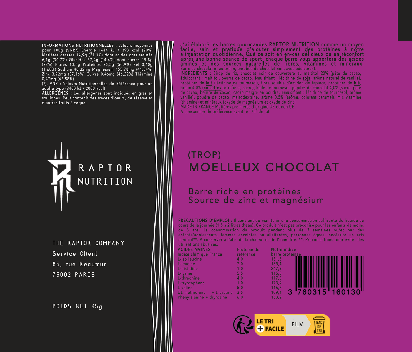 (Trop) Moelleux Chocolat Praliné - 12 Barres Protéinées